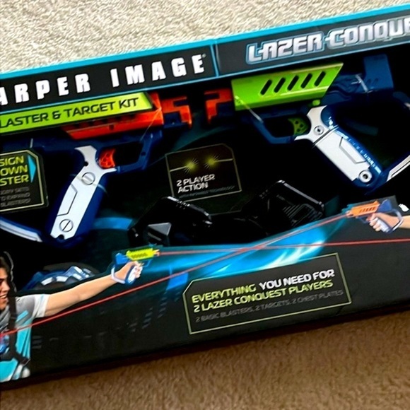 Brand New Sharper Image Laser Tag Dual Blaster Target Kit Chest Plate Action Toy - Picture 7 of 16